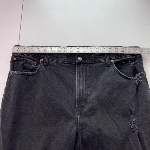 Abercrombie & Fitch Jeans Women's 18 Black The 90's Straight Ultra High Rise - Picture 7 of 11